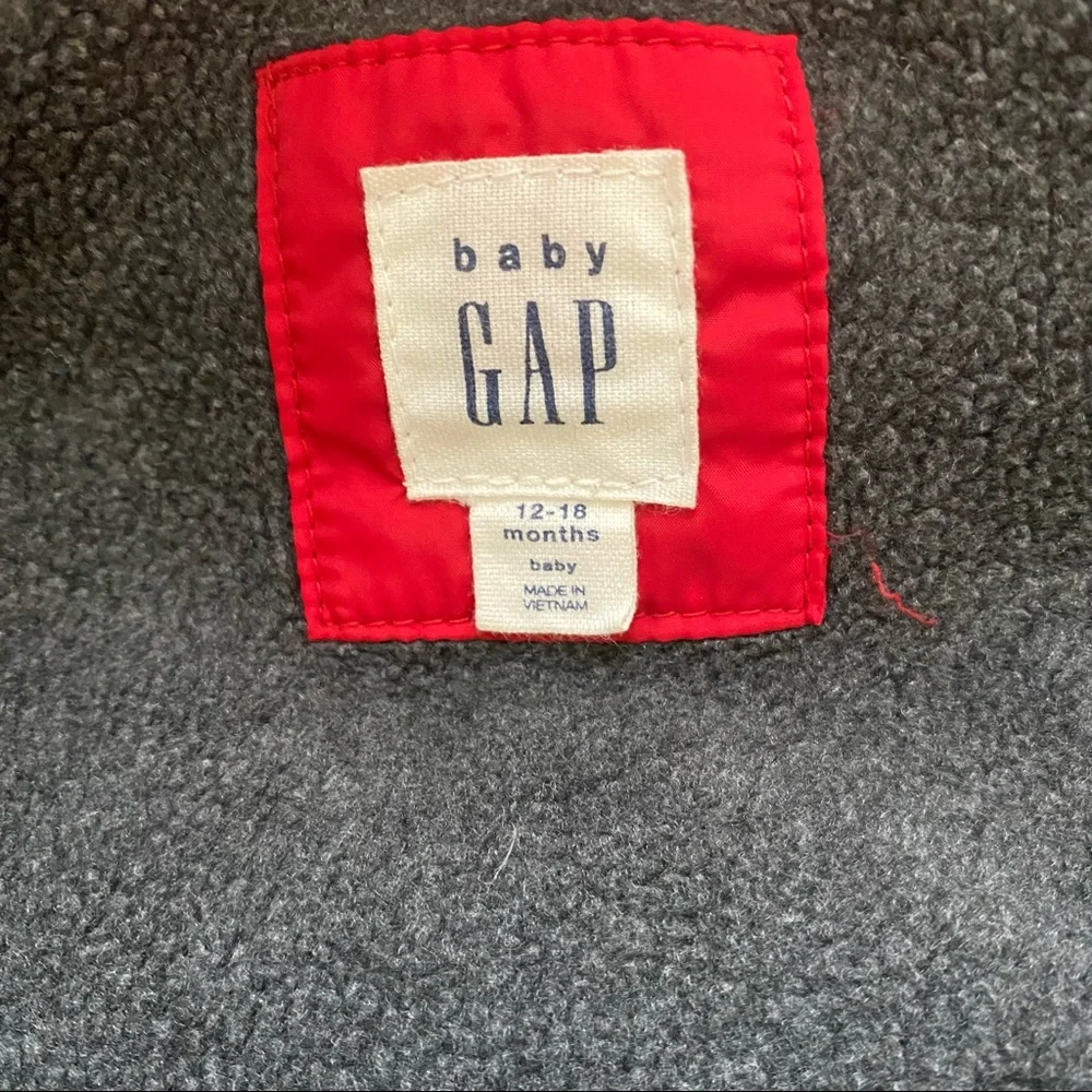 GAP Red Puffer Hooded Kids Jacket